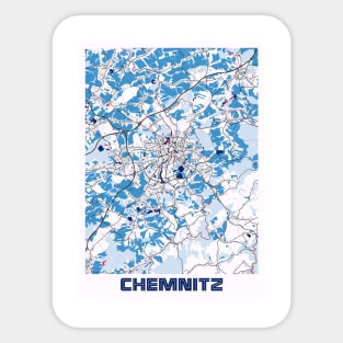 Chemnitz - Germany MilkTea City Map Sticker